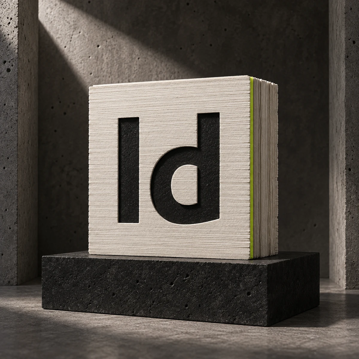 InDesign sculptural logo