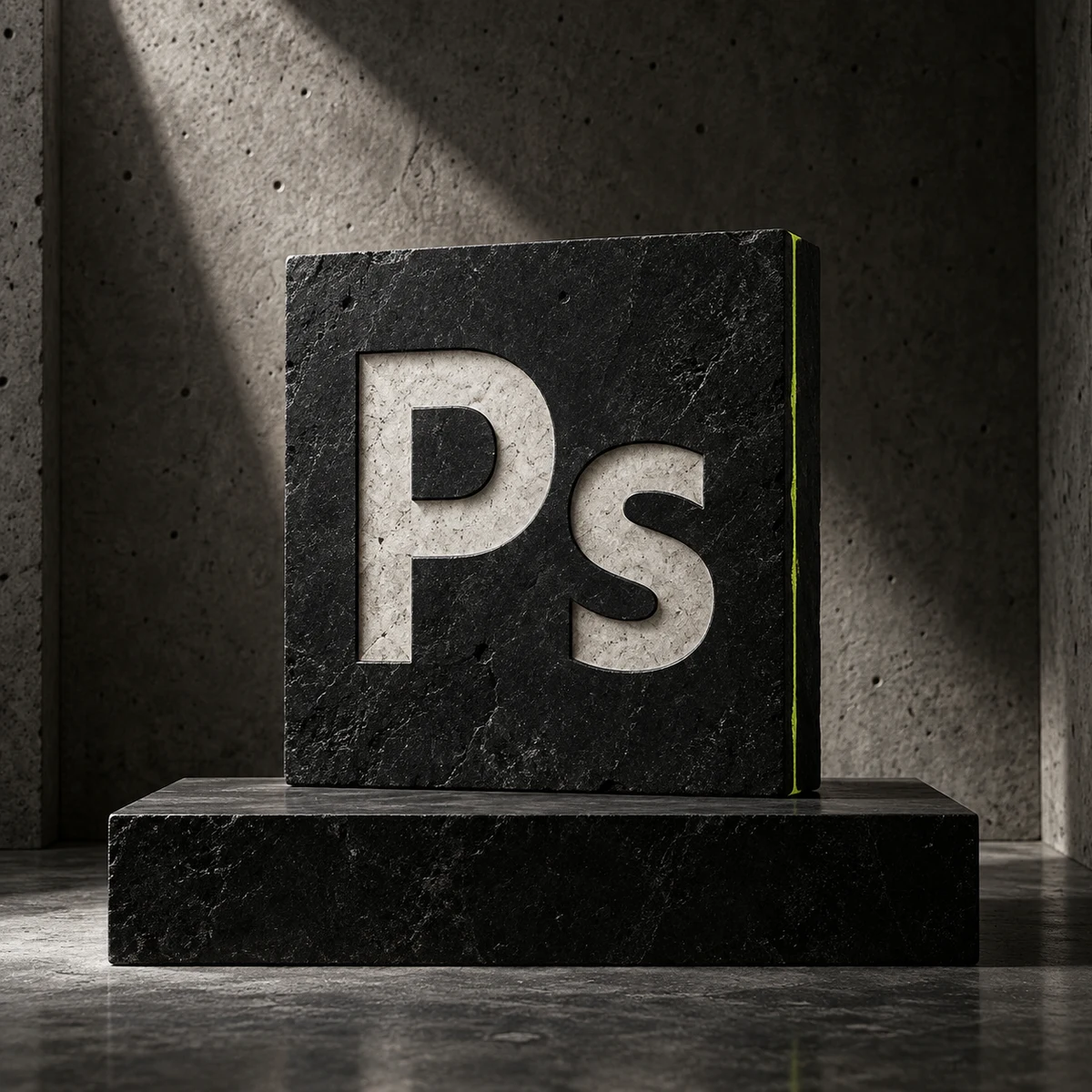 Photoshop sculptural logo